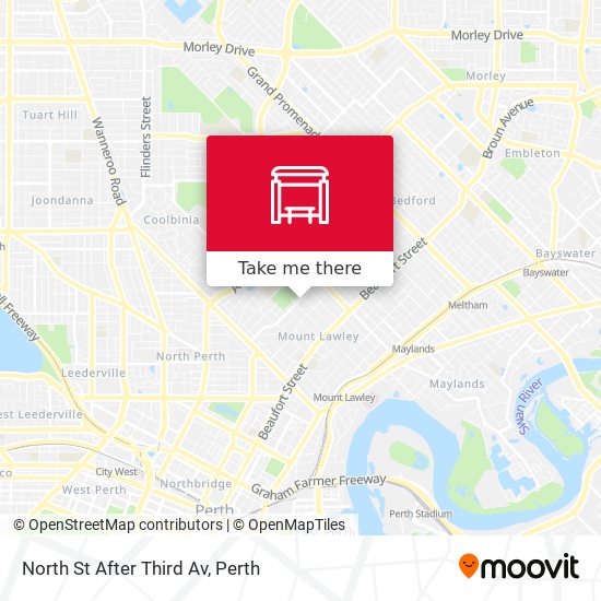 North St After Third Av map