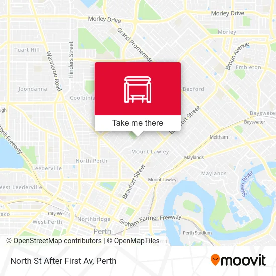 Mapa North St After First Av