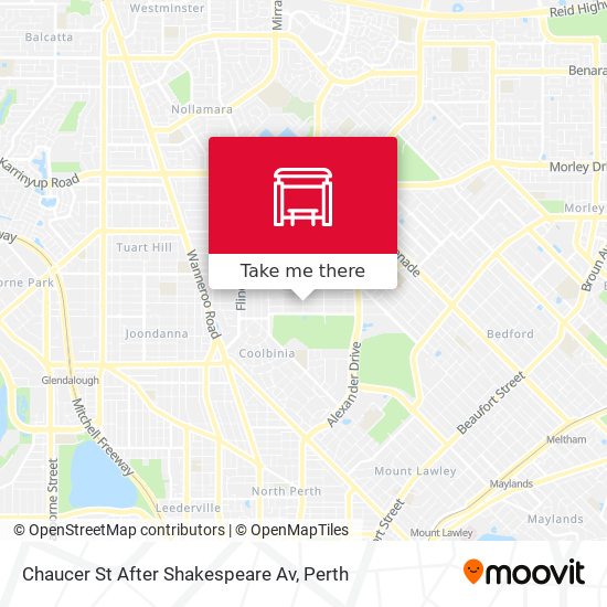 Chaucer St After Shakespeare Av map
