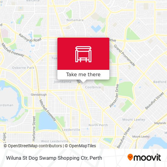 Mapa Wiluna St Dog Swamp Shopping Ctr