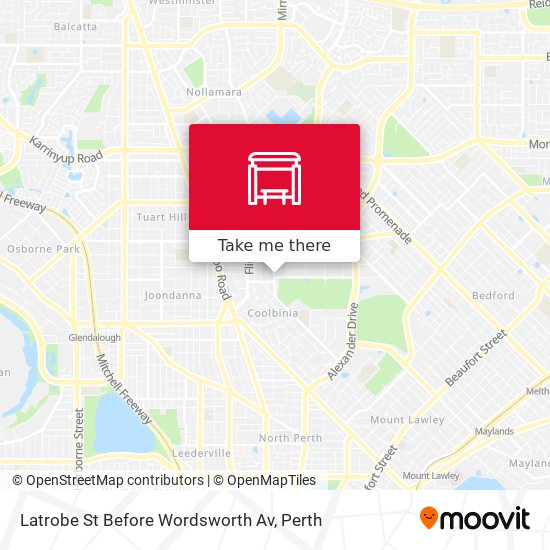 Latrobe St Before Wordsworth Av map