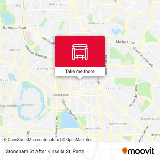 Mapa Stoneham St After Kinsella St