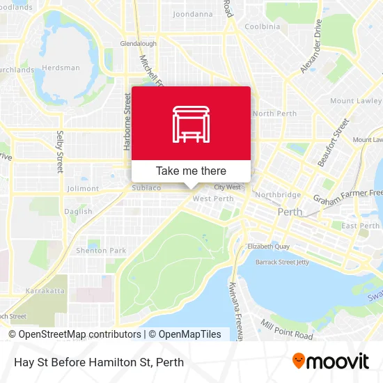Mapa Hay St Before Hamilton St
