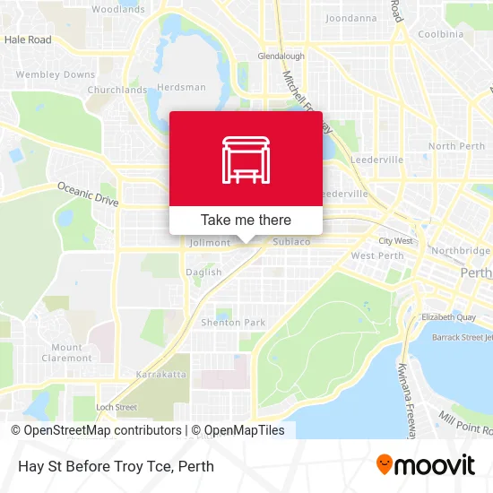 Mapa Hay St Before Troy Tce