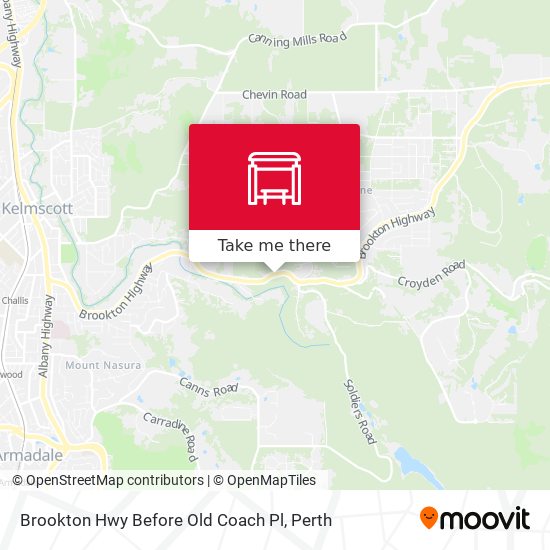 Brookton Hwy Before Old Coach Pl map