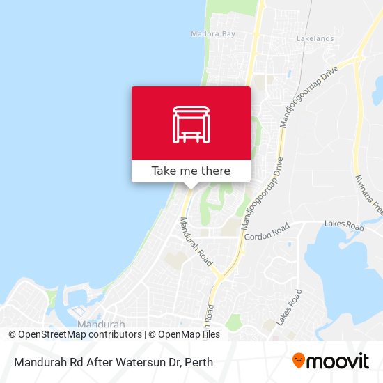 Mandurah Rd After Watersun Dr map