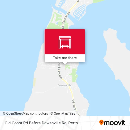 Mapa Old Coast Rd Before Dawesville Rd