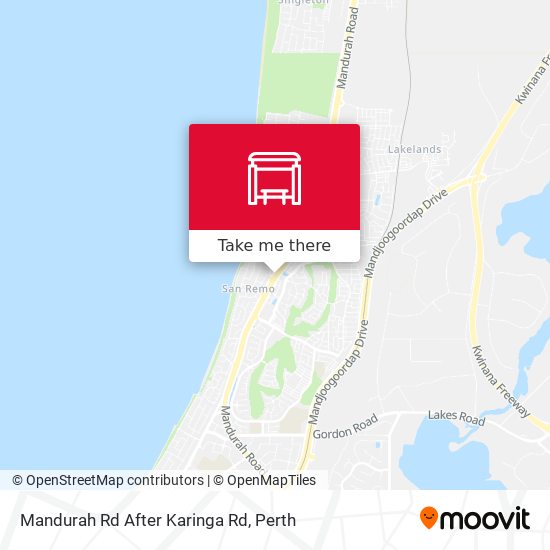 Mandurah Rd After Karinga Rd map