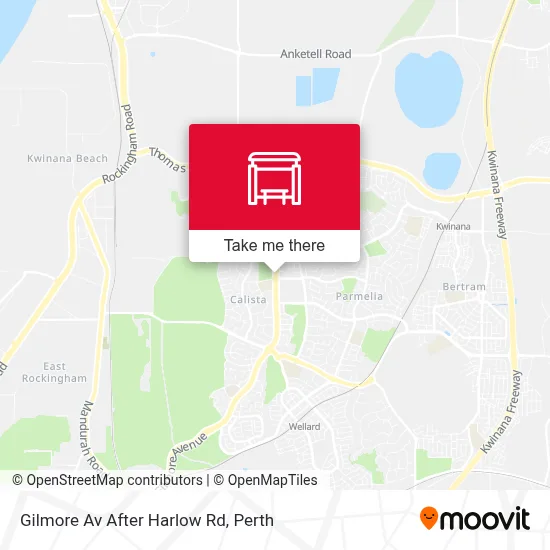 Mapa Gilmore Av After Harlow Rd