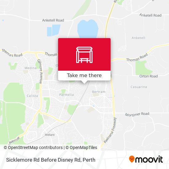 Sicklemore Rd Before Disney Rd map
