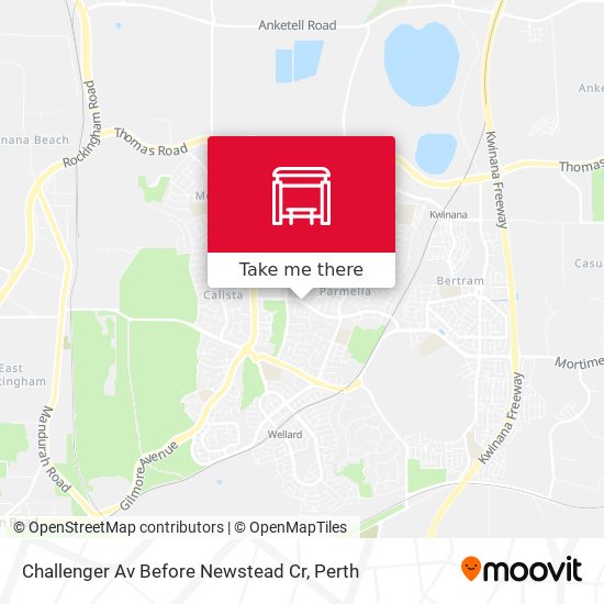 Challenger Av Before Newstead Cr map