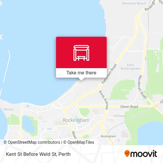 Mapa Kent St Before Weld St