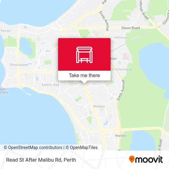 Mapa Read St After Malibu Rd