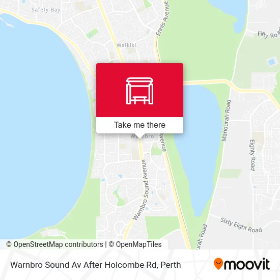 Mapa Warnbro Sound Av After Holcombe Rd