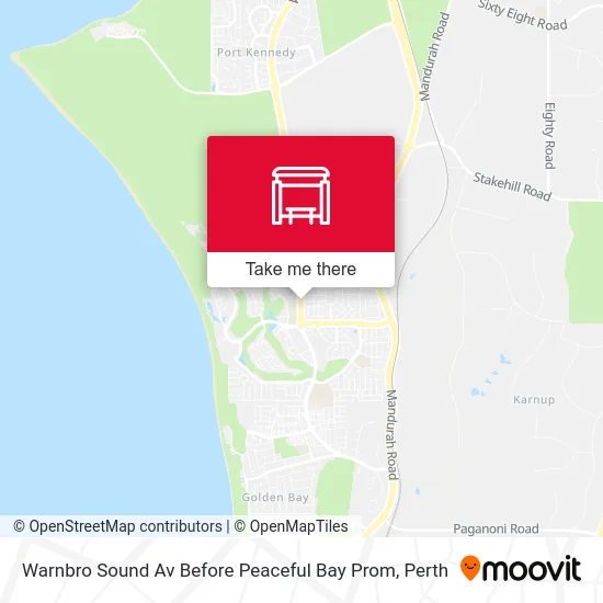 Mapa Warnbro Sound Av Before Peaceful Bay Prom