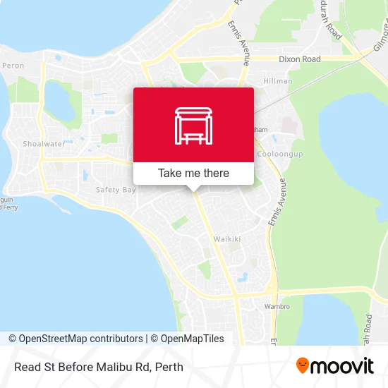 Mapa Read St Before Malibu Rd