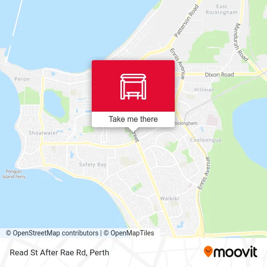 Mapa Read St After Rae Rd