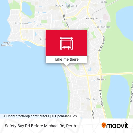 Mapa Safety Bay Rd Before Michael Rd