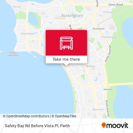 Safety Bay Rd Before Vista Pl map