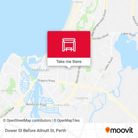 Mapa Dower St Before Allnutt St