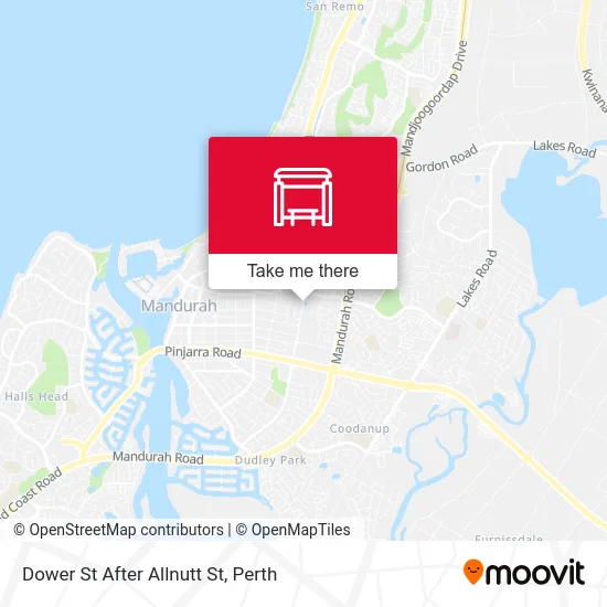 Mapa Dower St After Allnutt St