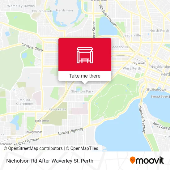 Mapa Nicholson Rd After Waverley St