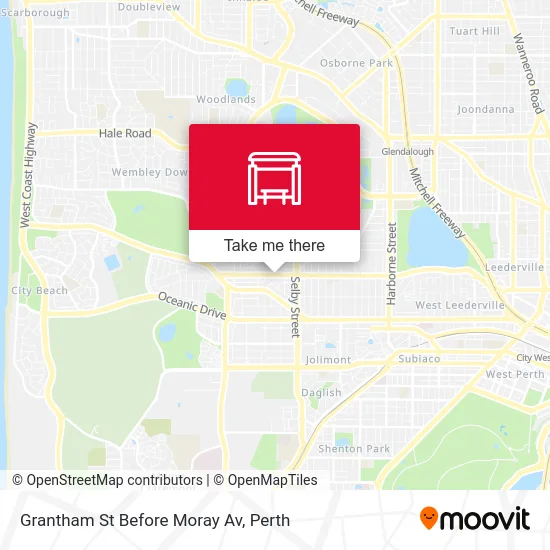 Mapa Grantham St Before Moray Av