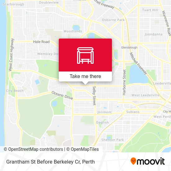 Mapa Grantham St Before Berkeley Cr