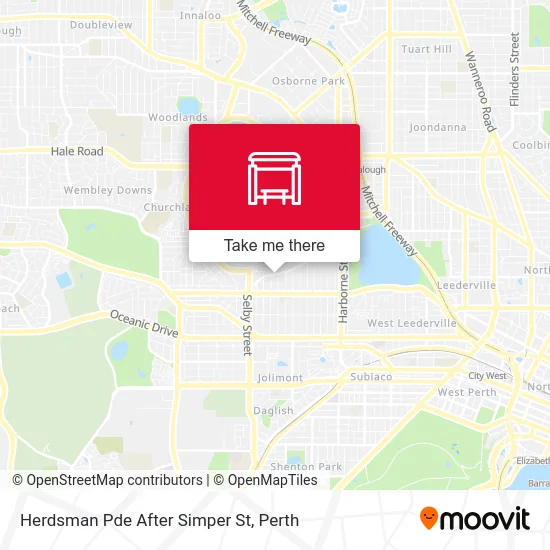 Mapa Herdsman Pde After Simper St