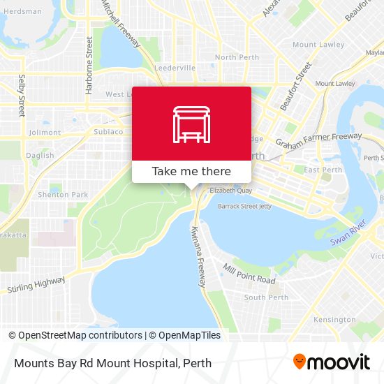 Mapa Mounts Bay Rd Mount Hospital
