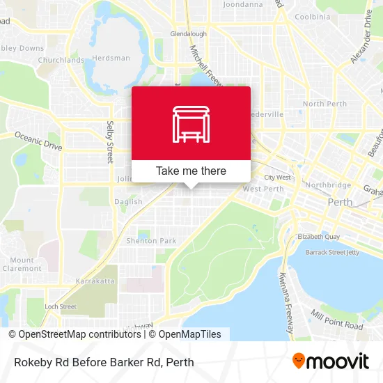 Mapa Rokeby Rd Before Barker Rd