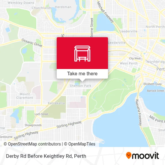 Mapa Derby Rd Before Keightley Rd