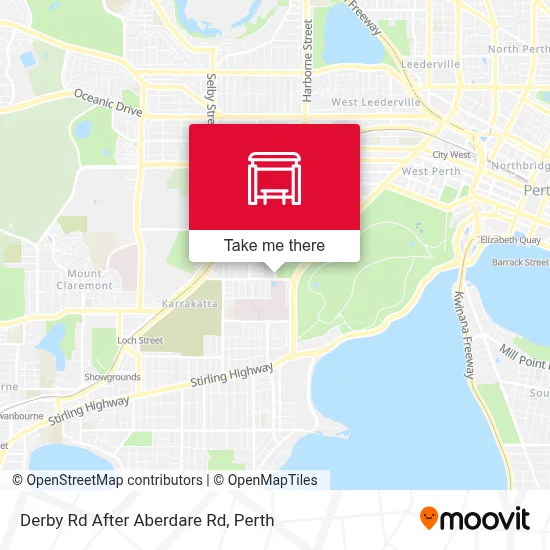 Mapa Derby Rd After Aberdare Rd