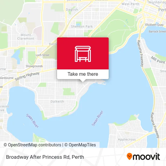 Mapa Broadway   After Princess Rd