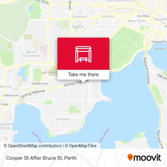 Mapa Cooper St After Bruce St