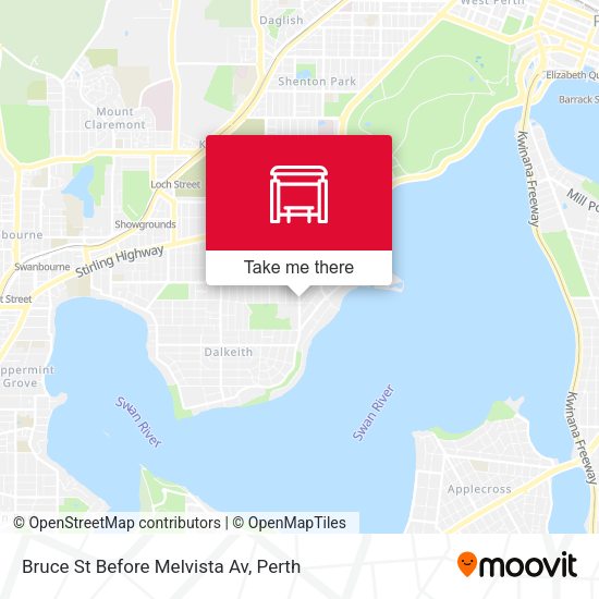 Bruce St Before Melvista Av map