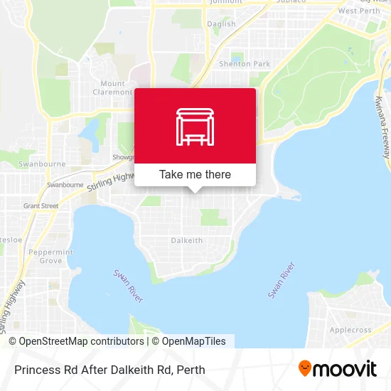 Mapa Princess Rd After Dalkeith Rd