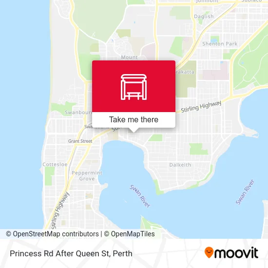 Mapa Princess Rd After Queen St