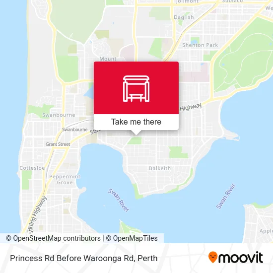 Mapa Princess Rd Before Waroonga Rd