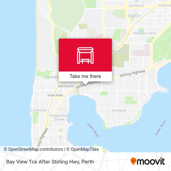 Mapa Bay View Tce After Stirling Hwy