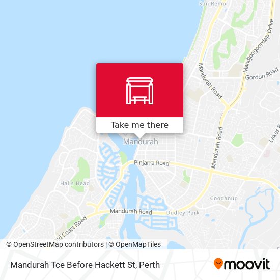 Mandurah Tce Before Hackett St map