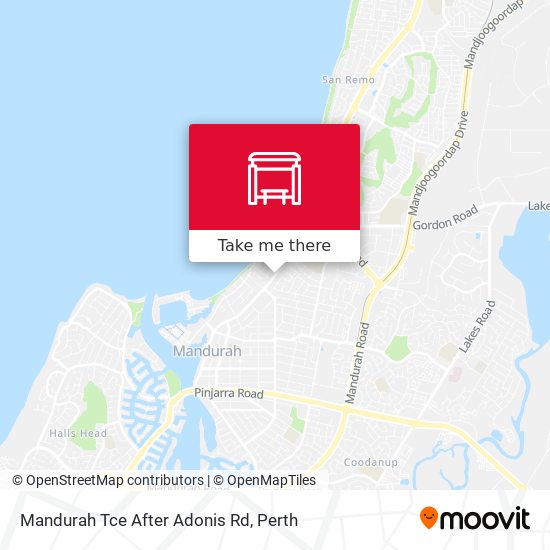 Mandurah Tce After Adonis Rd map