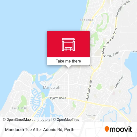 Mapa Mandurah Tce After Adonis Rd