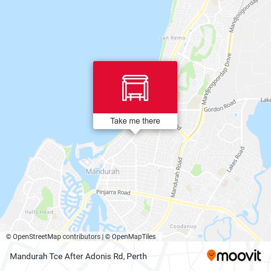 Mandurah Tce After Adonis Rd map