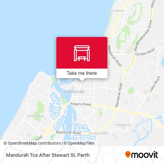 Mandurah Tce After Stewart St map