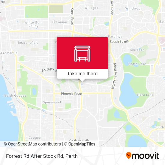 Mapa Forrest Rd After Stock Rd