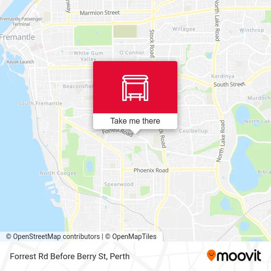 Mapa Forrest Rd Before Berry St