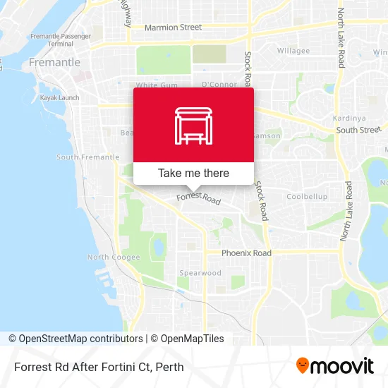 Mapa Forrest Rd After Fortini Ct