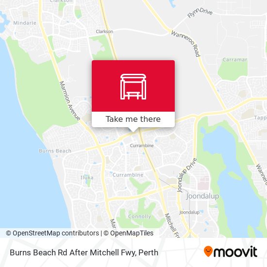 Burns Beach Rd After Mitchell Fwy map