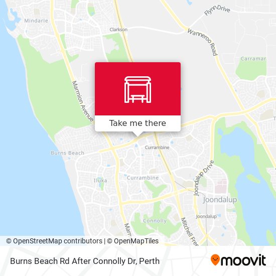 Burns Beach Rd After Connolly Dr map